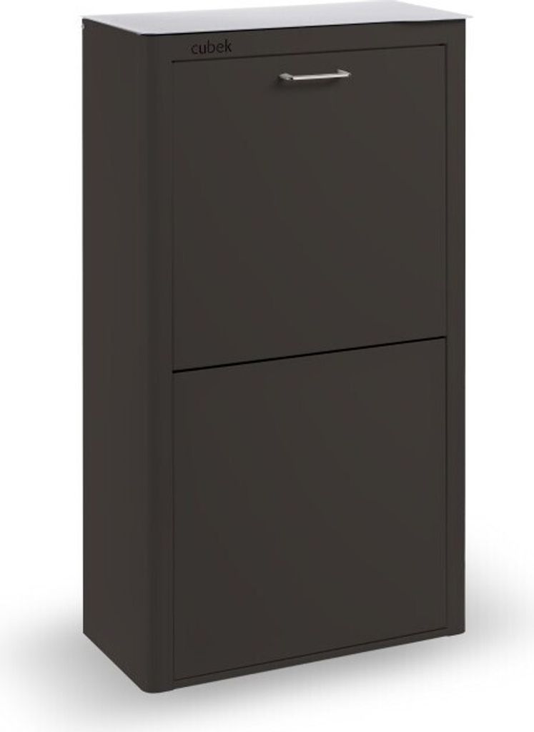 CUBEK - Mülleimer / Abfalleimer Mülltrennsystem 80L - 4x20L. Aus Metall