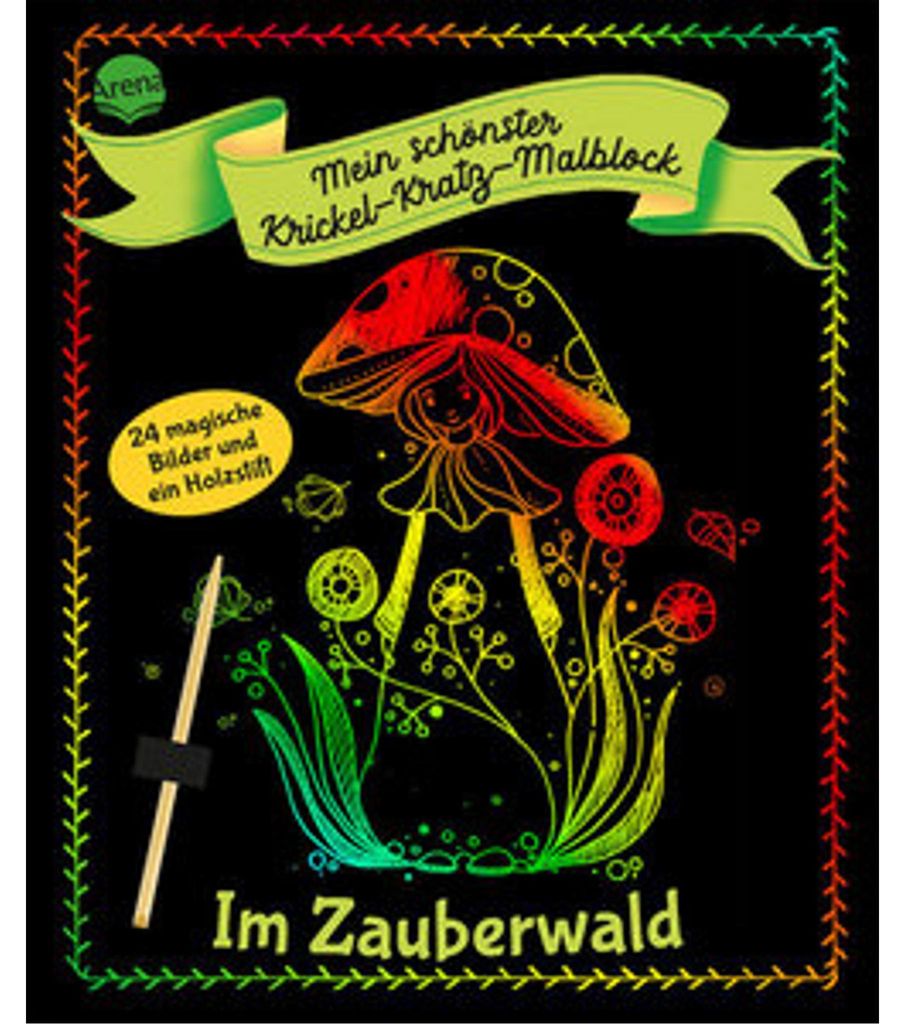Mein schönster Krickel-Kratz-Malblock. Im Zauberwald