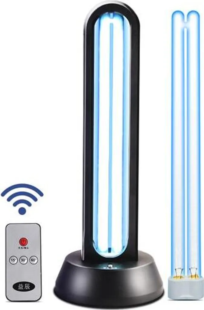 Lampe de stérilisation UV portable 38W ozone avec socle et commande - 2
