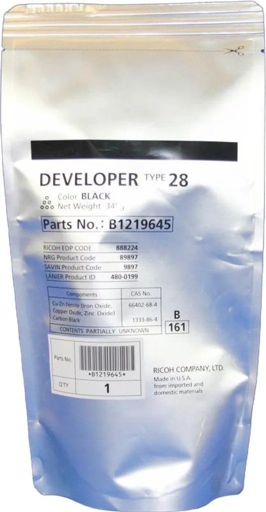 Développeur Ricoh Type 28 Noir 888224 Haute Densité pour Impression
