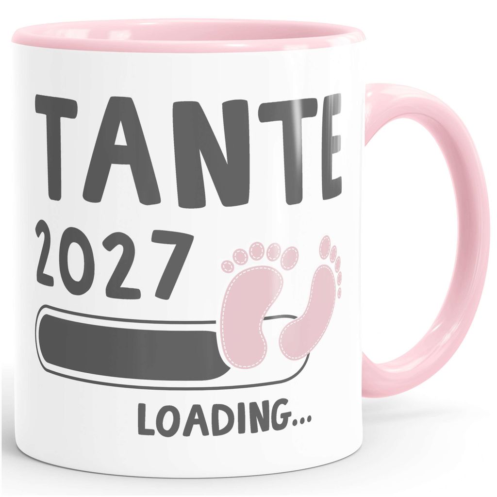 Tasse Schwangerschaft verkünden - Tante 2027 Loading - Geschenk für werdende Tanten - Keramik MoonWorks