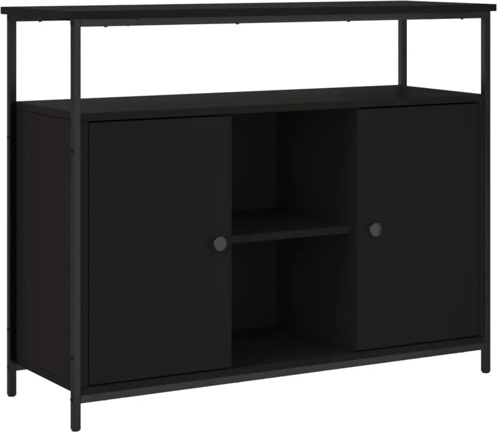 Trasforma il tuo Living: Credenza SYFAX™ Nera 100cm Legno Multistrato