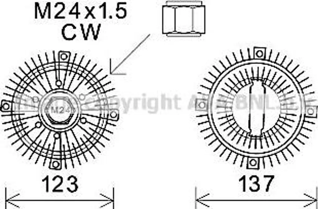 Stop Surchauffe : Embrayage ventilateur AVA FDC446 pour Ford Transit