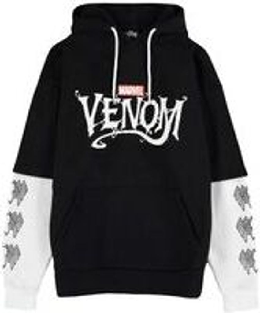 Spider-Man Kapuzenpullover - Venom Double Sleeved Hoodie (weiß/schwarz) XXL