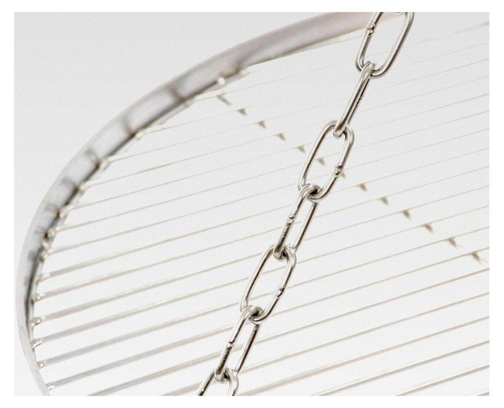 Grillrost aus Edelstahl Ø 85 cm mit Kette