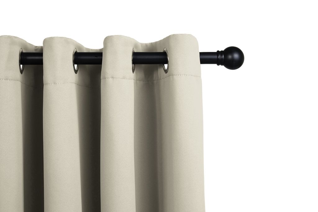 LIFA LIVING 1x Blickdichter Vorhang mit Ösen in Beige, 250 x 300 cm Verdunkelungsvorhang mit Ringen, Vorhang für Schlafzimmer, Wohnzimmer