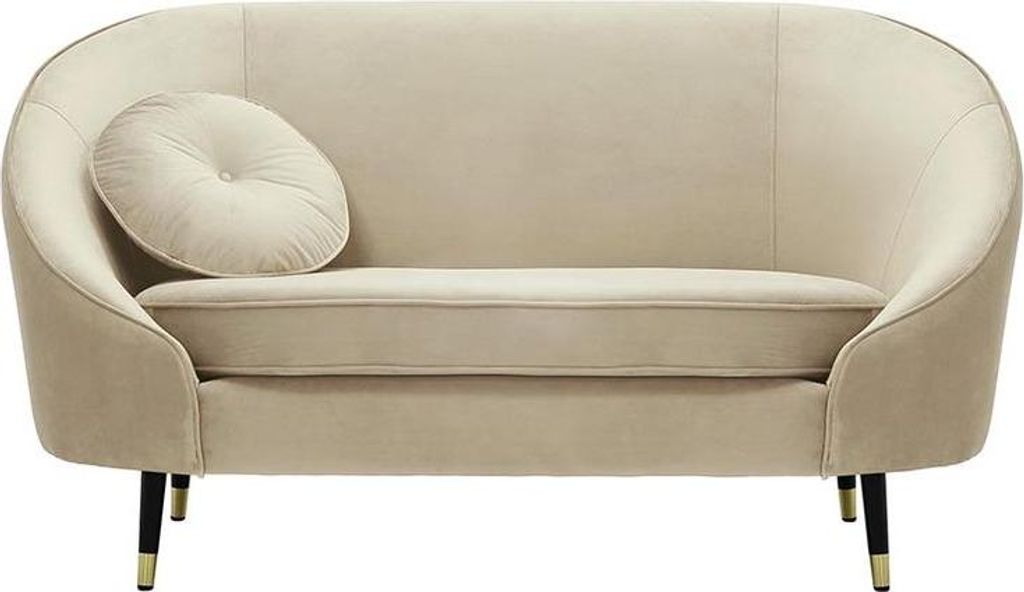 Zweisitzer-Sofa Kooper-Velluto 2-Standard piping-brass