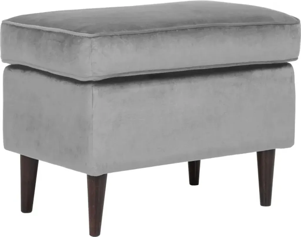 Pouf repose-pieds gris ALENKA 1 : l'accessoire déco pour votre salon
