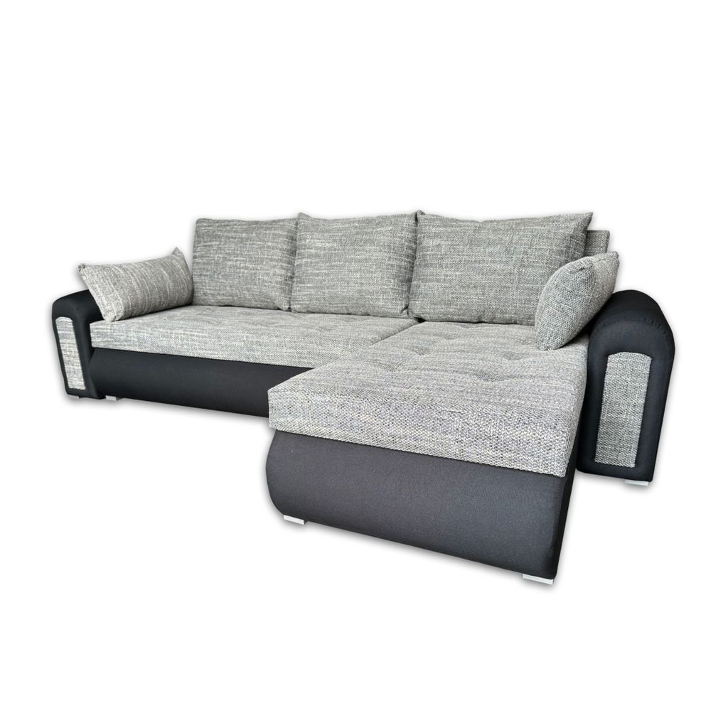 Relax-Ecksofa mit Schlaffunktion und Bettkasten in grau und Produktbild 4