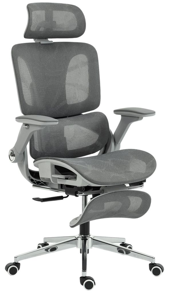 HOMCOM Ergonomische bureaustoel, mesh-kantoorstoel met Productafbeelding 