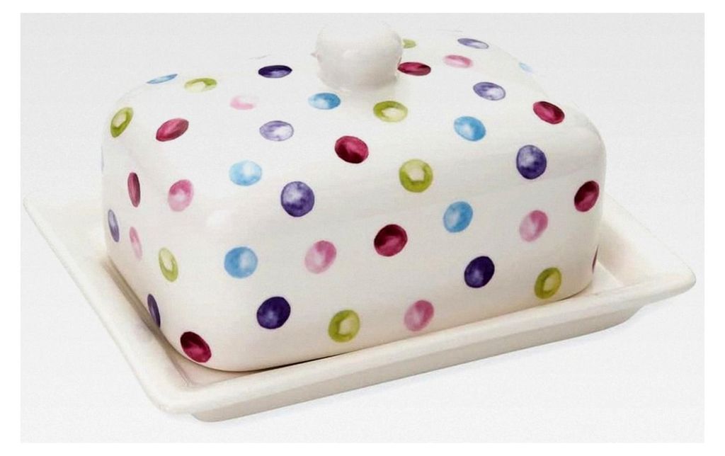 Butterdose Spotty Dotty, gepunktet, 11 x 17 x 12 cm