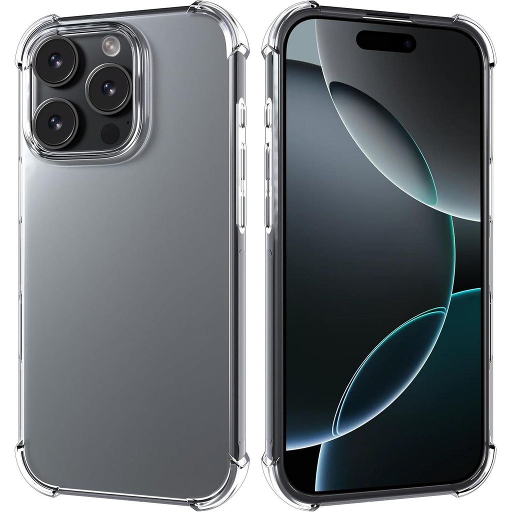 Für iPhone 16 Pro Max Transparent Schutzhülle Silikon Handy Hülle Durchsichtig Case Cover