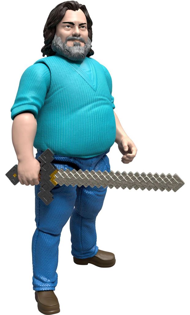 Minecraft Movie Steve Actionfigur und Zubehör (Spielset mit 10 cm Figur)