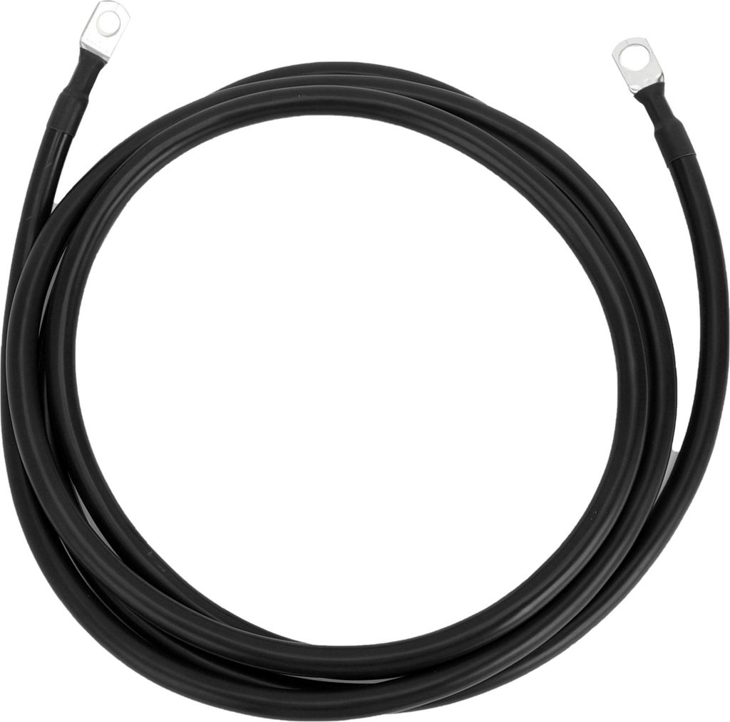 1 Stk. Universal Batterie-Wechselrichter-Kabel 3/8" Lug 5/16" Lug 8FT Batteriekabel 4 AWG Gauge Schwarz Verzinntes Kupfer