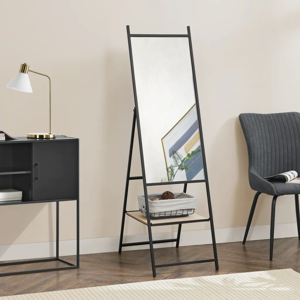 Miroir sur pied d'habillage Chamois pour chambre et dressing chic