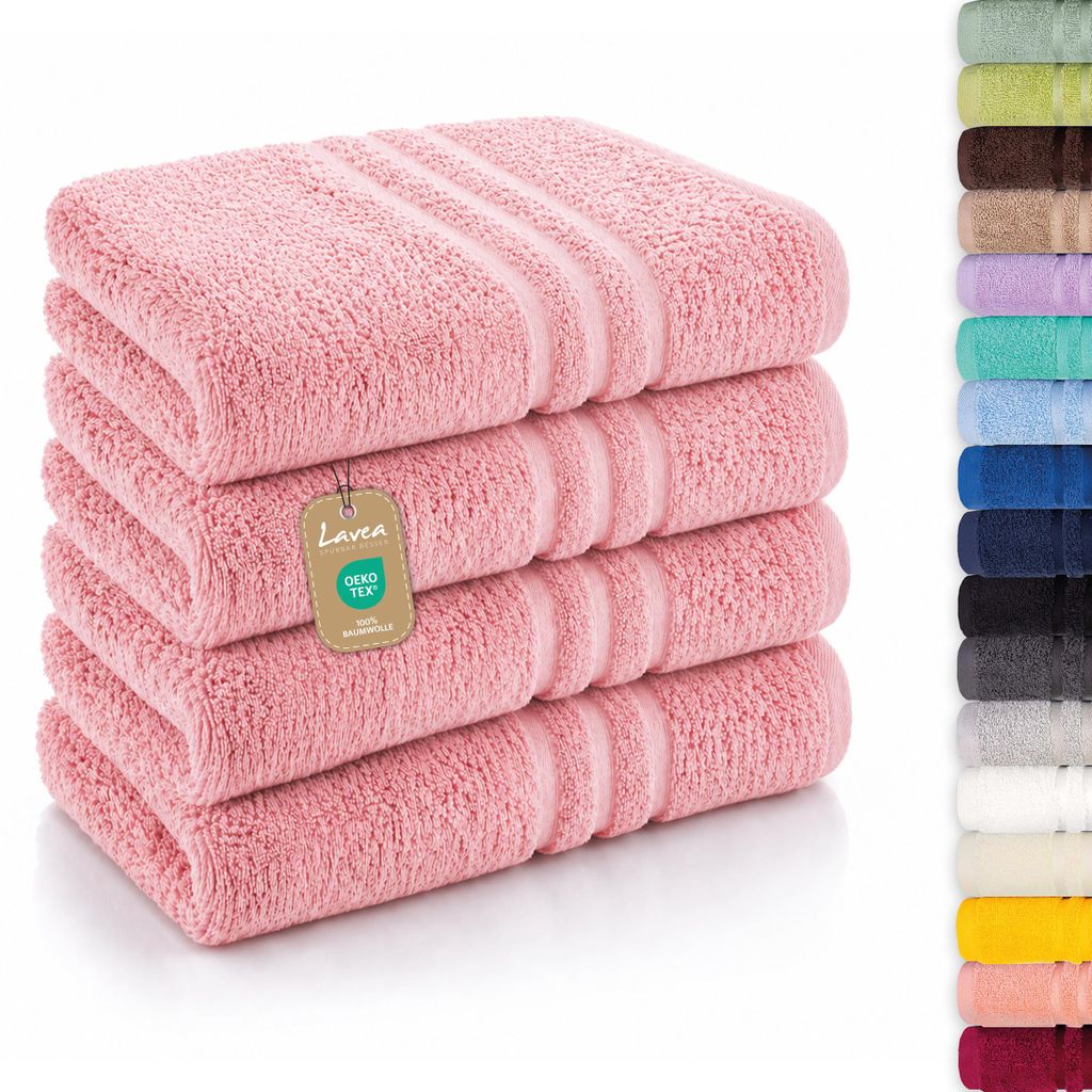 Lavea® 4er Set Handtücher 50x100 cm - Elena, 100% Produktbild 
