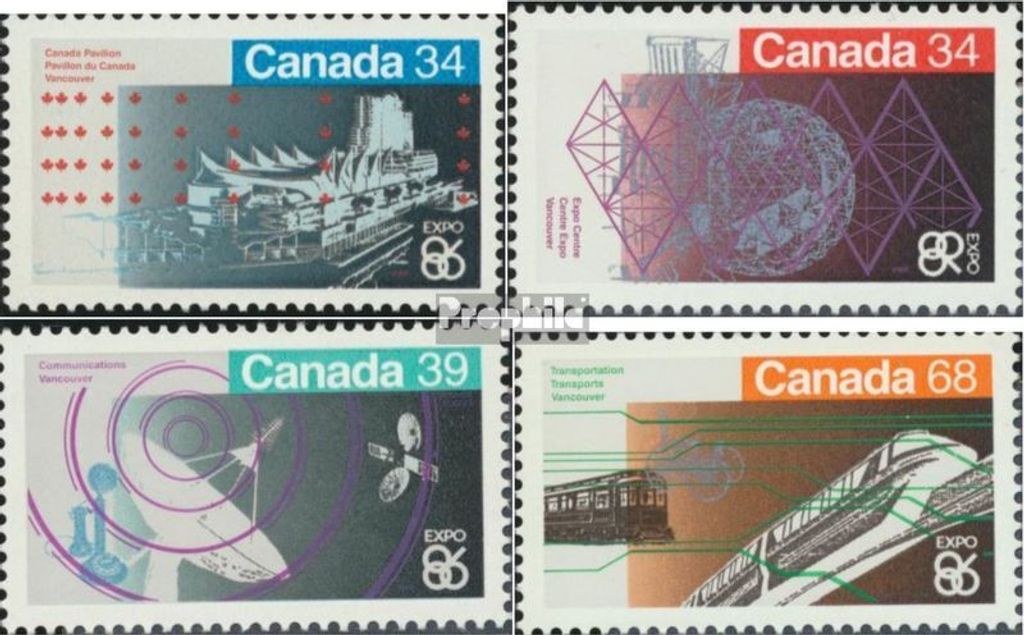 Briefmarken Kanada 1986 Mi 987-990 (kompl.Ausg.) postfrisch EXPO 86 Sonderausstellung