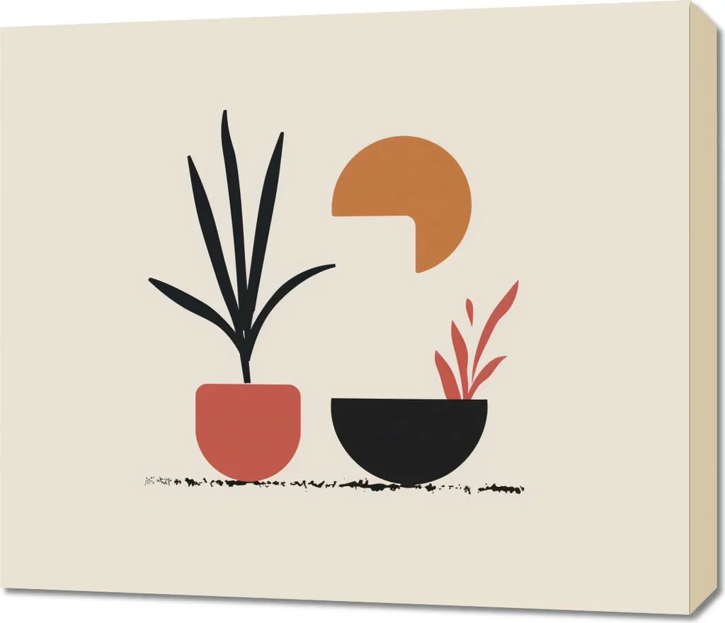 Image Jardin familial 70 x 60 cm - Impression haute définition durable