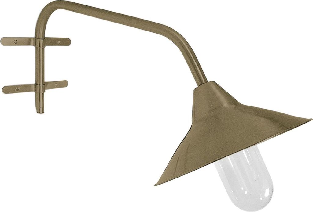 Außenwandleuchte Messing Glas E27 IP44 B: 26 cm in Maritim