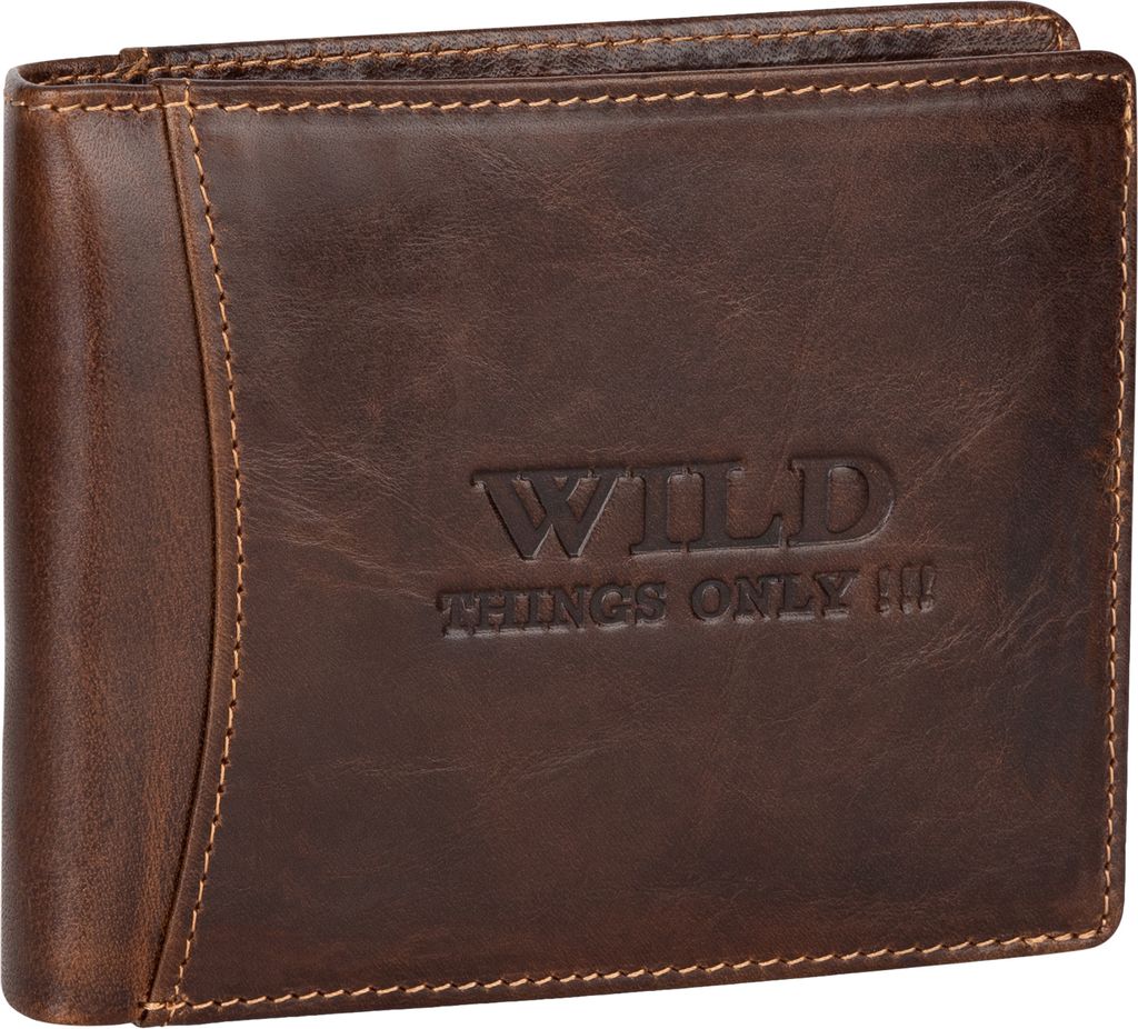 Jennifer Jones Leather Herren Geldbörse, Echtleder, Braun, Produktbild