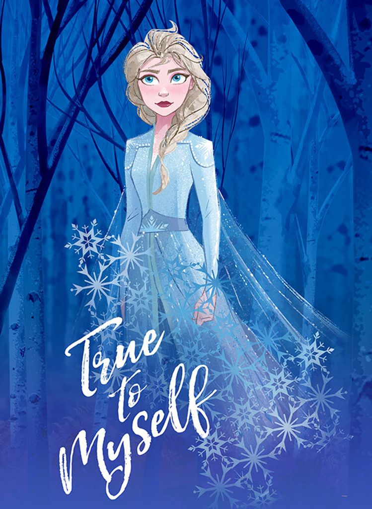 Wandbild - Frozen 2 Elsa true to myself - Größe 50 x 70 cm Produktbild 