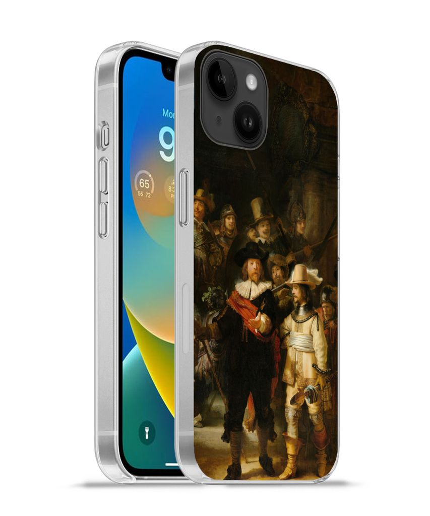 MuchoWow Handyhülle Schutzhülle Hülle für Apple iPhone 14 Plus - Soft case Die Nachtwache - Gemälde von Rembrandt van Rijn Silikon Softcase ...