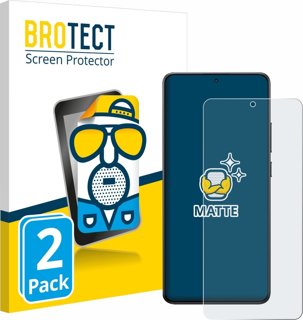 2x BROTECT Schutzfolie für Xiaomi Poco X7 Pro Displayschutz Displayschutzfolie Folie Matt Entspiegelungsfolie