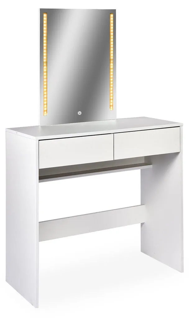 Coiffeuse Miroir LED Talisma Blanche 80cm : Éclairage Parfait Maquillage