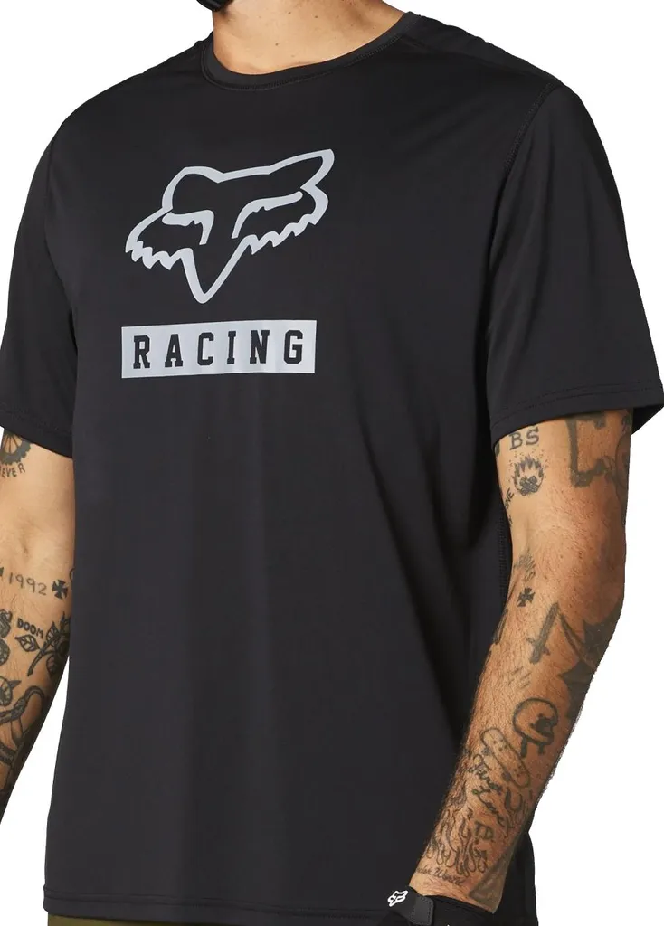 Maillot de VTT Fox Ranger Ss Jersey Block Noir - Équipement Trail Pro