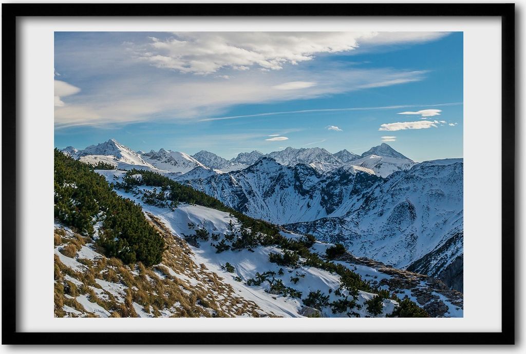 Bild 60x40 MDF-Rahmen, Wandkunst crown Tatras