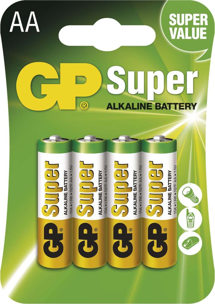 GP Batteries Super Alkaline AA Alkali 1.5V Nicht wiederaufladbare Batterie