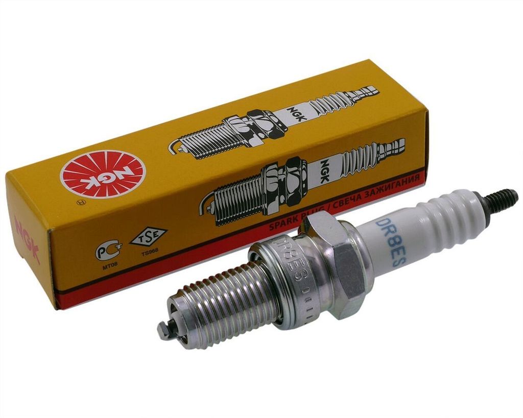 Zündkerze NGK DR8ES, kompatibel für Honda CB CBX CM Kawasaki GPX GPZ Suzuki GSX