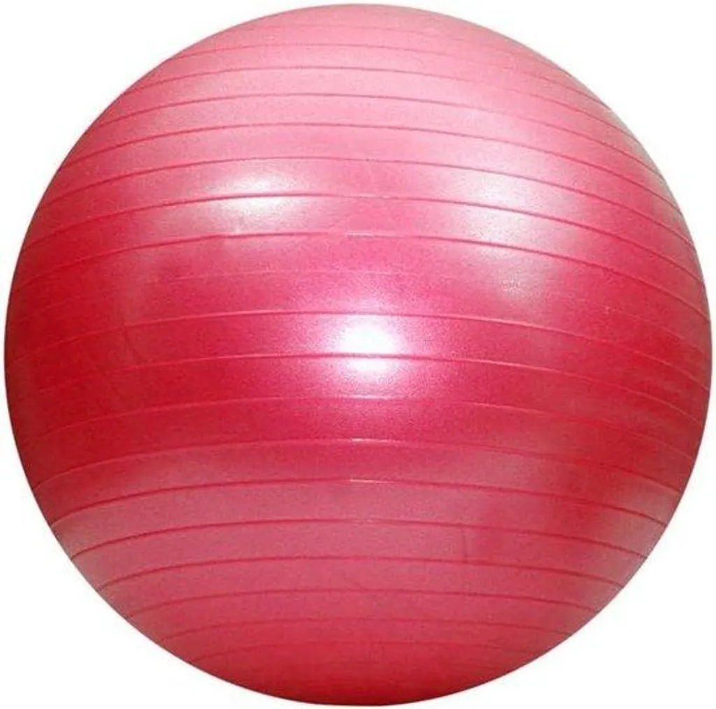 Ballon de fitness 52 cm rose anti-éclatement pour gym et yoga à domicile