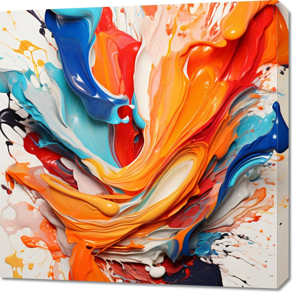 Décoration Murale Image Vagues Dansantes 70x70 cm carré pour le salon