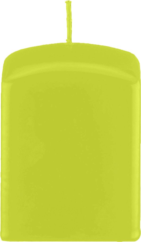 Quader Kerzen, Quadratische Kerzen Lime Grün 60 x Ø 60/60 mm, 4 Stück
