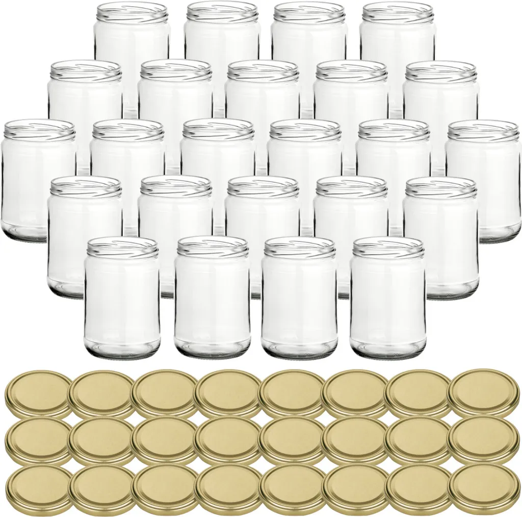 24 Barattoli Vetro 580ml Tappo Oro: La Tua Dispensa Fatta in Casa