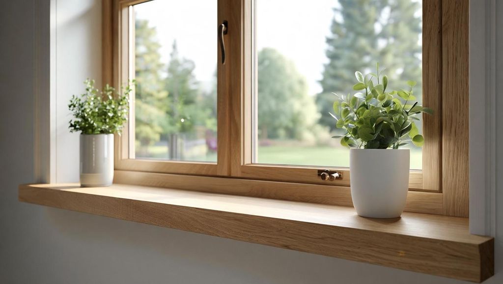 Parapet z litego dębu 160x25x4cm, stopień dębowy, próg z Zdjęcie produktu 