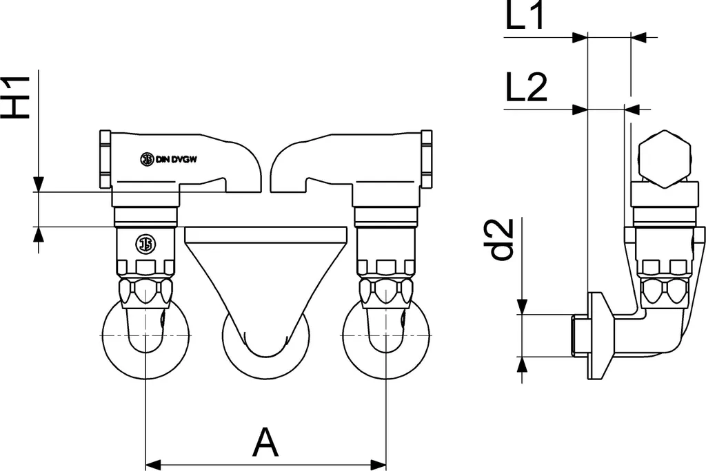 Ventilation de canalisation apparente chrome pour évacuation de douche - 2
