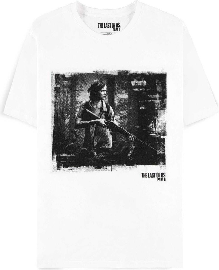 The Last Of Us T-Shirt Herren 2 - Ellie weiß Fan-Merch, Gaming 100% Baumwolle L