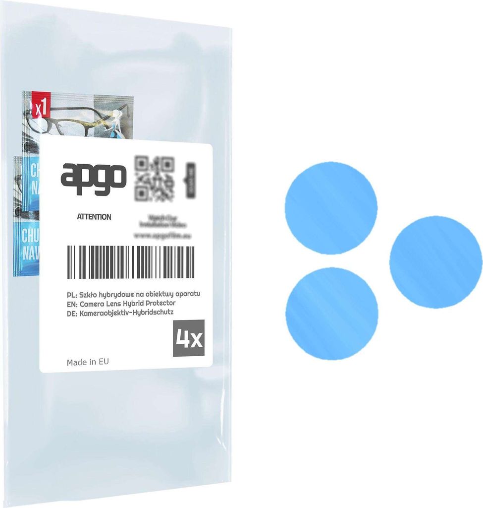 apgo 4 Stück Hybrid Kameraschutz, Kamera-Schutzglas kompatibel mit Wiko T60, Linsenschutz, 9H Härte, Schutz für Kameraobjektiv, Anti-Kratzer, tr...