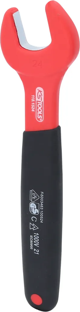 Clé isolée 24 mm KS TOOLS 118.1524 : Protection contre courts-circuits
