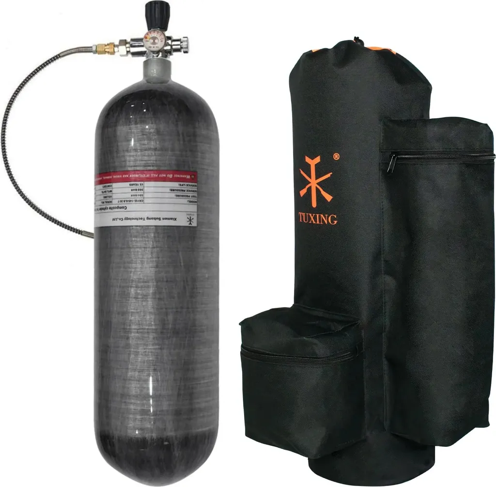 Cylindre Haute Pression 6.8L en Fibre de Carbone avec Valve de Poche