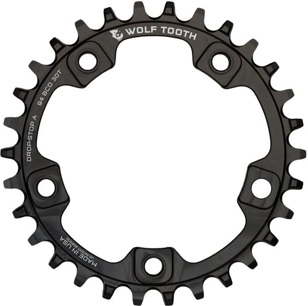 Wolf Tooth Kettenblatt, 94 BCD, 5-Loch, 32 Z., Drop-Stop A, black