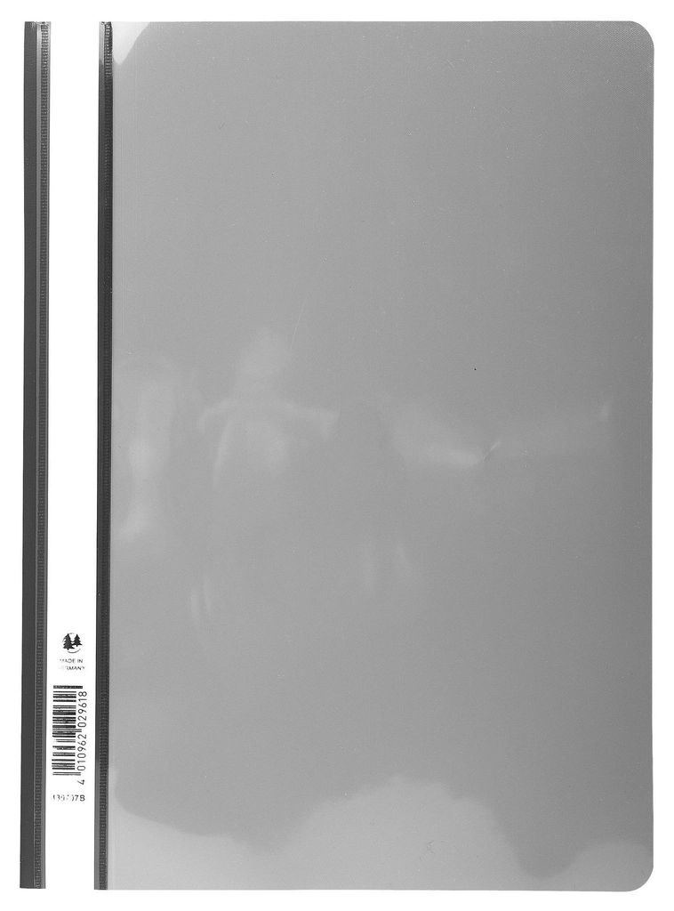 Sichthefter mit Beschriftungsstreifen aus PVC mit Schutzfolie, für Format DIN A4 Grau