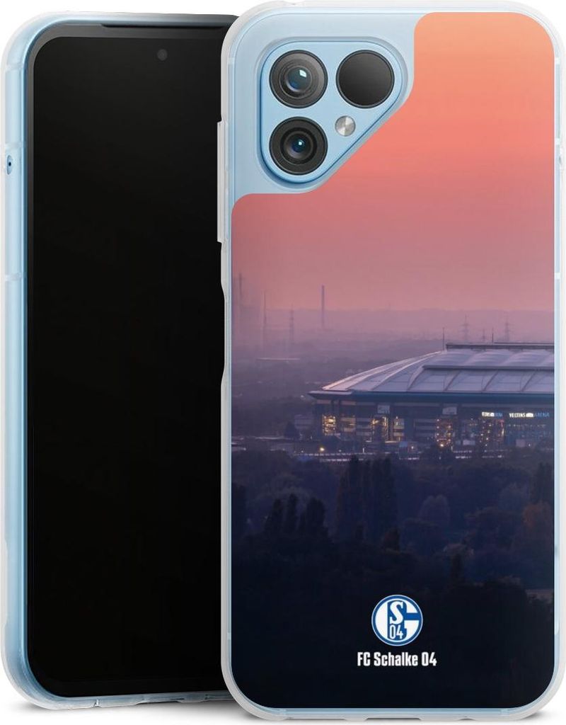 DeinDesign Handyhülle für Fairphone 5 Silikon Hülle Case Smartphone Schutzhülle FC Schalke 04 Offizielles Lizenzprodukt Stadion