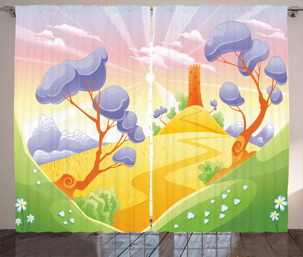 Tenda Design Cartoon ABAKUHAUS 280x175 - Texture Rustica e Colorata
