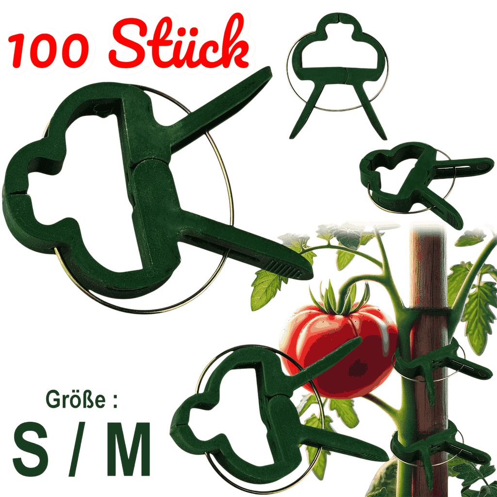 Pflanzenclips 100er Set Rankhilfe Pflanzen Clips Klammern Pflanzenklammern Clip