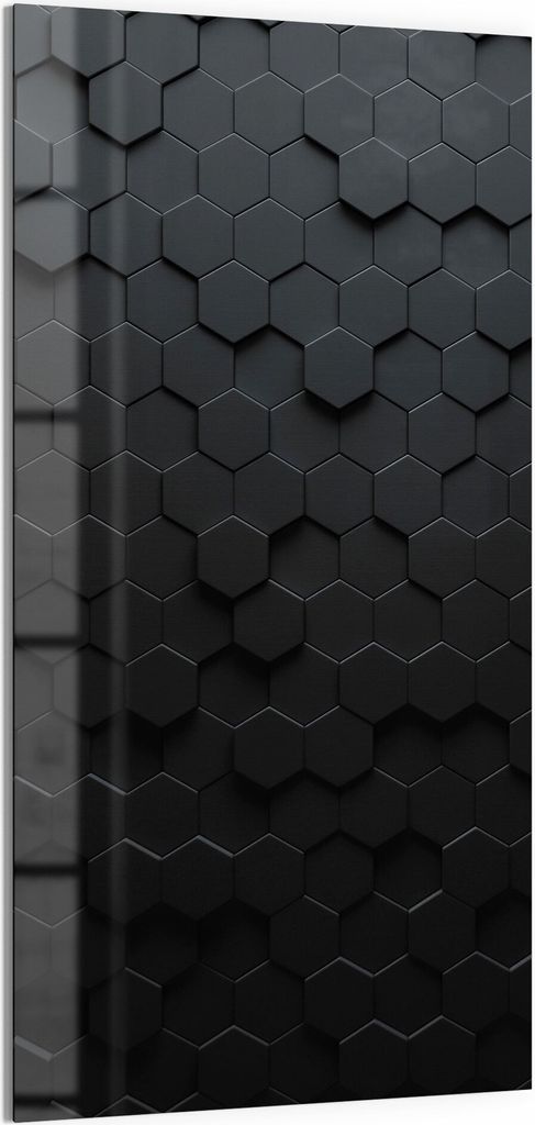 DEQORI Magnettafel Glas 50x100 cm 'Abstrakte 3D-Struktur' beschreibbar Whiteboard