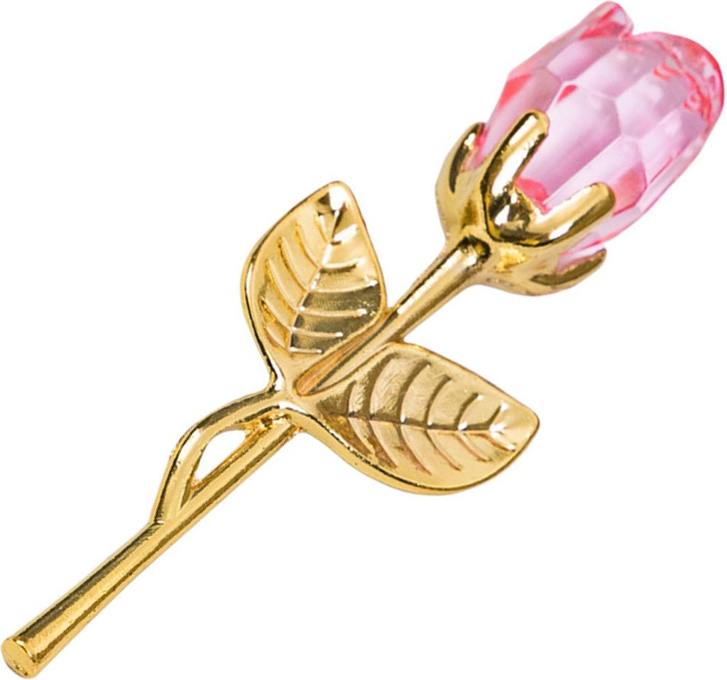 künstliche Rosenkristallkristallklaren zarte Textur Valentinstag Geschenk mit Metallstab Faux Crystal Rose Künstliche Blume Hochzeitsbedarf-E