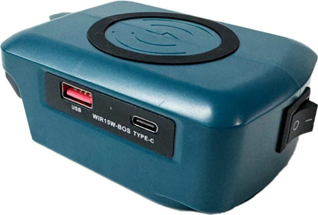 Typ C+USB Drahtlose Telefon Ladegerät Stromquelle Adapter Konventer Für Bosch GBA 18V Akkus